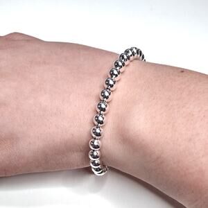 925 Sterling Silver Ball Bracelet 6mm Christmas Birthday Valentine's Gift - NEW!